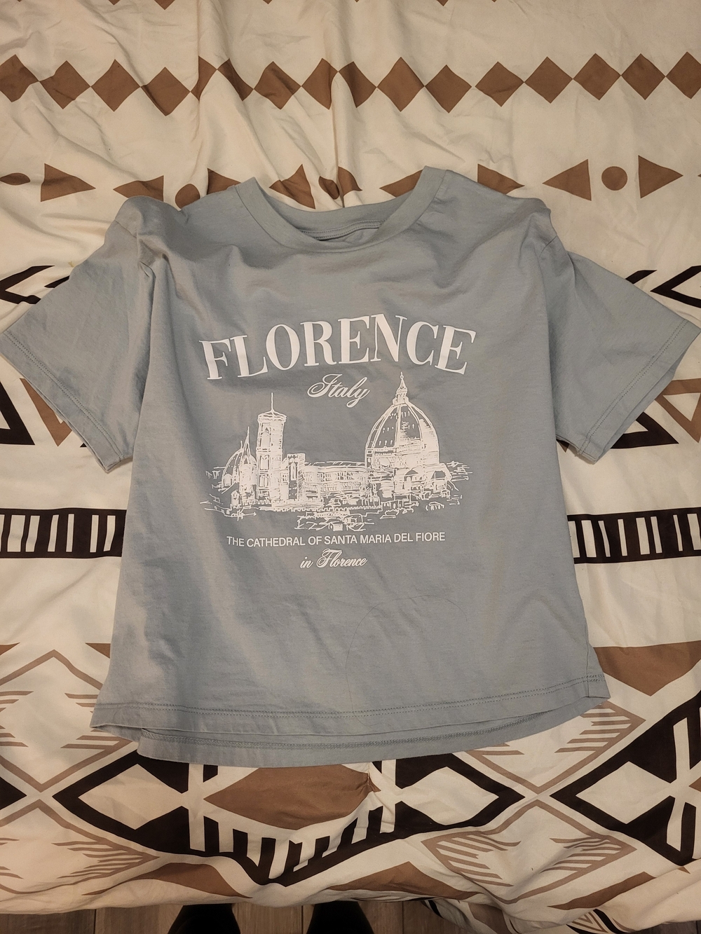 Florence Graphic Short Sleeve Tee - Light Blue